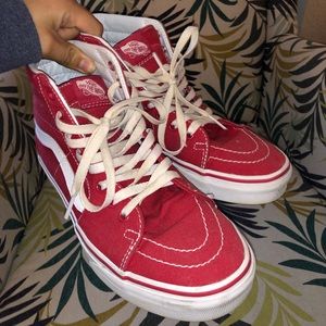 Red high top Vans